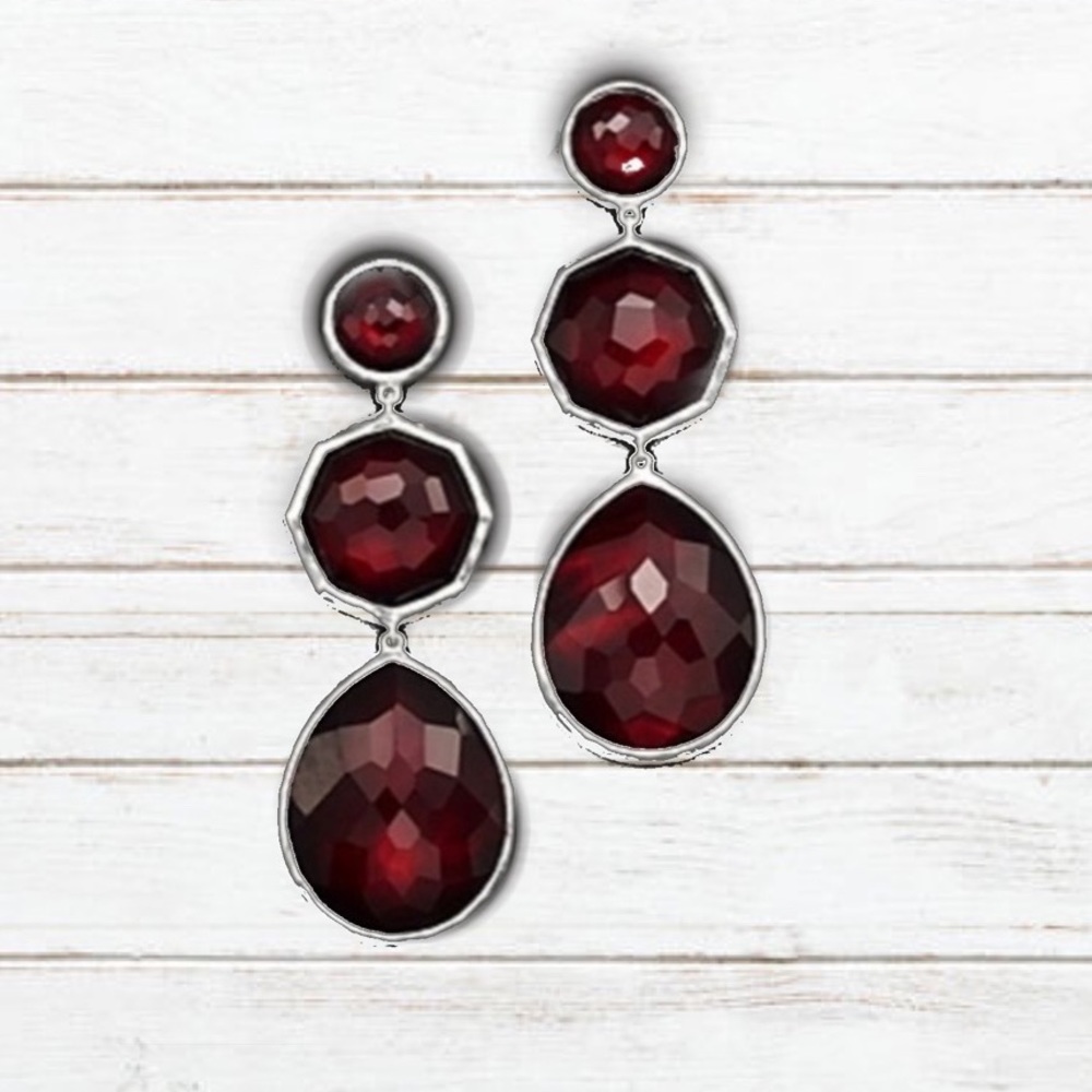 IPPOLITA red sterling silver earrings
